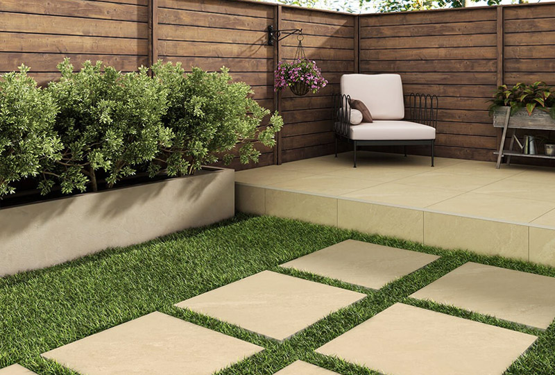Portland sand porcelain paving slabs